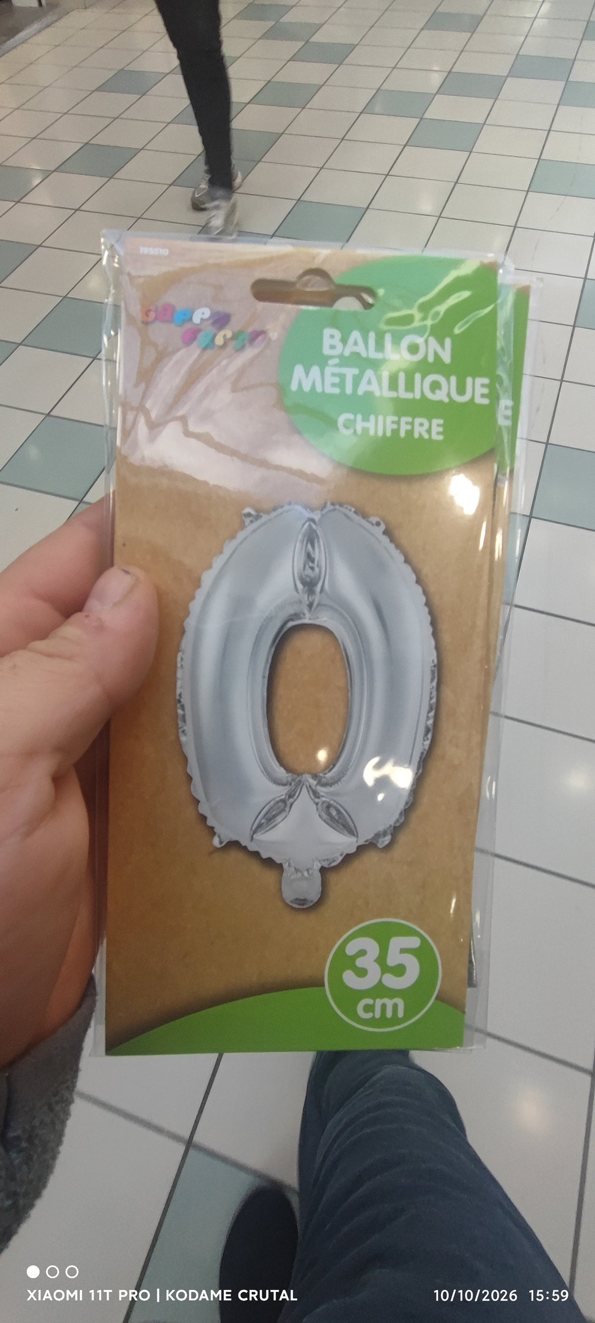 Lot de 2 Ballons Métallisés Chiffres 30 — Argent (35 cm)
